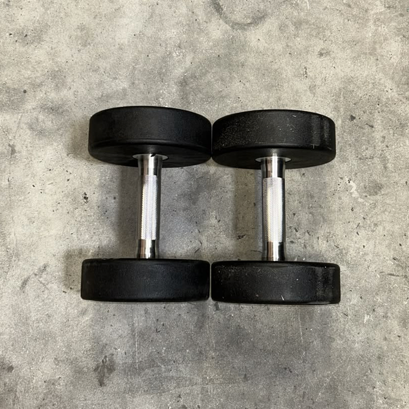 Round Rubber Dumbbells Unbranded - Second Hand Pairs