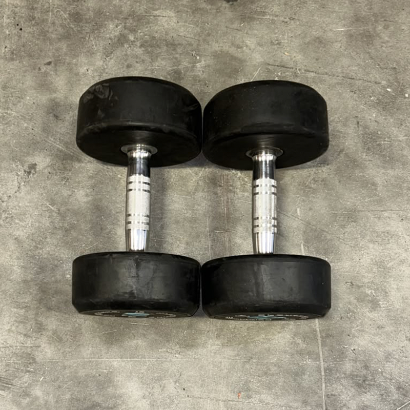 Round Rubber Dumbbells Set - Second Hand