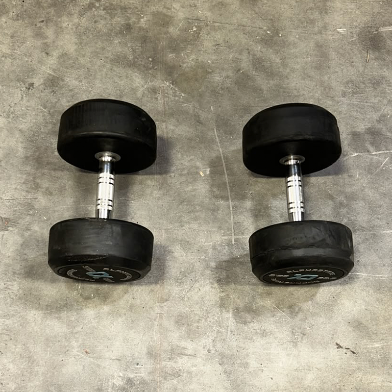 Round Rubber Dumbbells Set - Second Hand