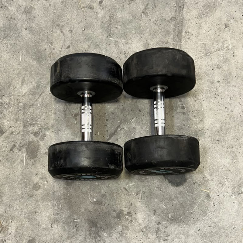 Round Rubber Dumbbells Set - Second Hand