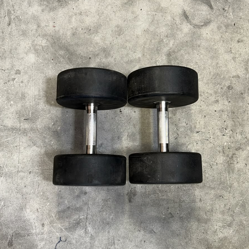 Round Rubber Dumbbells Unbranded - Second Hand Pairs
