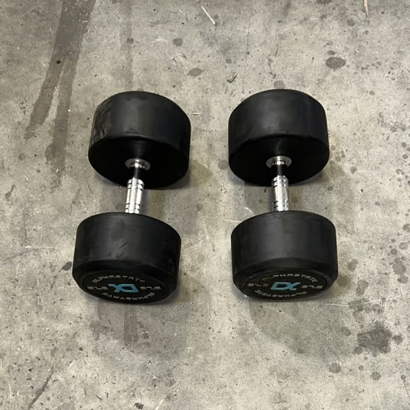 Round Rubber Dumbbells Set - Second Hand