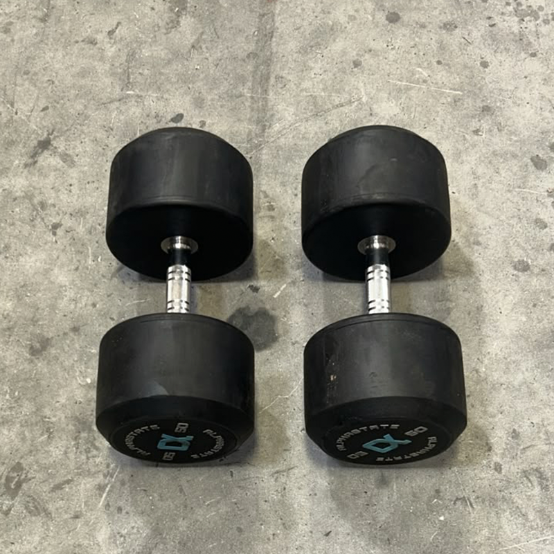 Round Rubber Dumbbells Set - Second Hand
