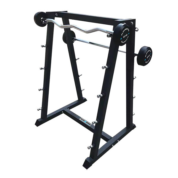 AlphaState Fixed PU Barbells (10-50kg) + Rack