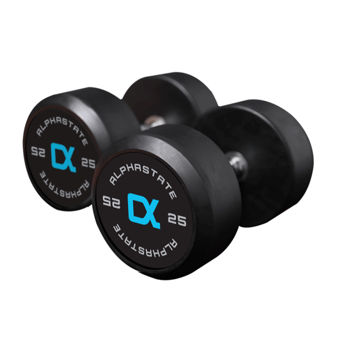 Round Rubber Dumbbell Set (2.5-30kg)