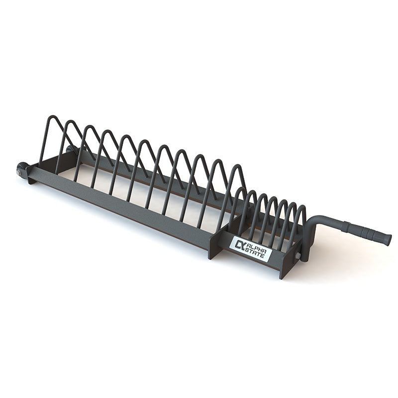 Weight Plate Bookshelf Trolley