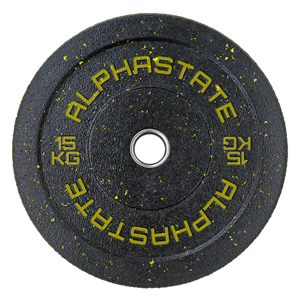 AlphaState 15KG Speckled Hi-Temp Bumper Plate Pair