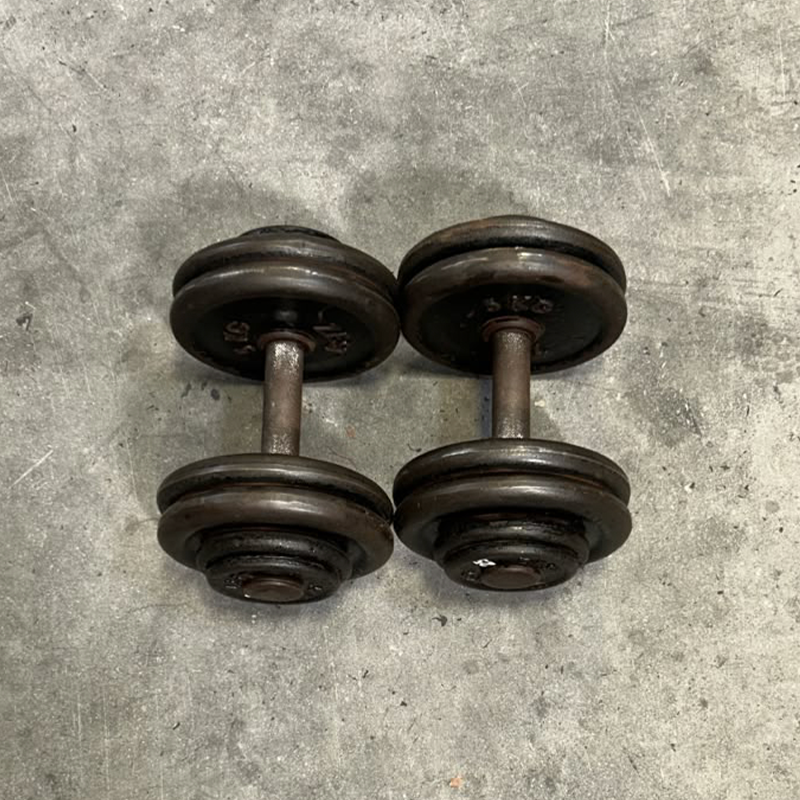 Cast Iron Dumbbells Set - Second Hand