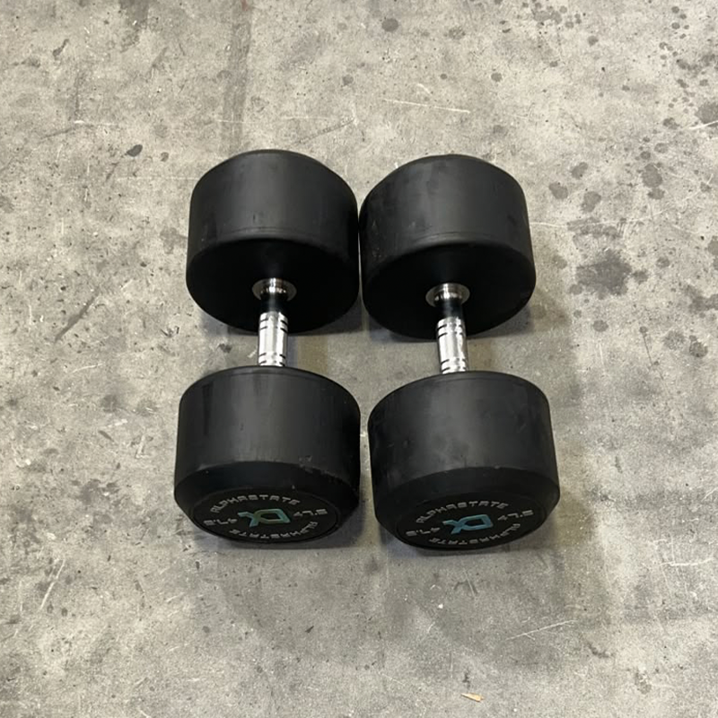 Round Rubber Dumbbells Set  - Second Hand