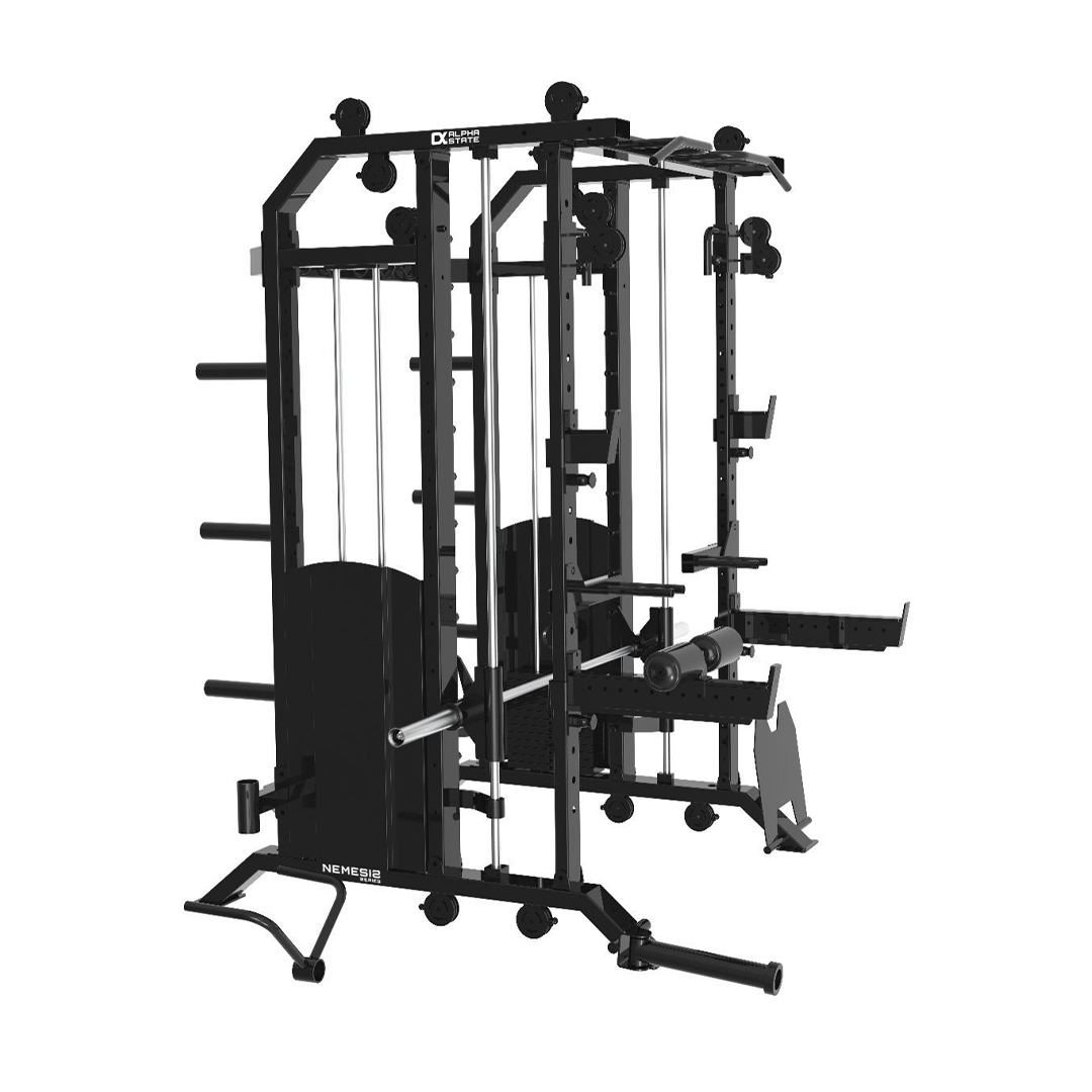 Power Rack, Smith Machine & Functional Trainer Combo - Nemesis Series Dual-Function