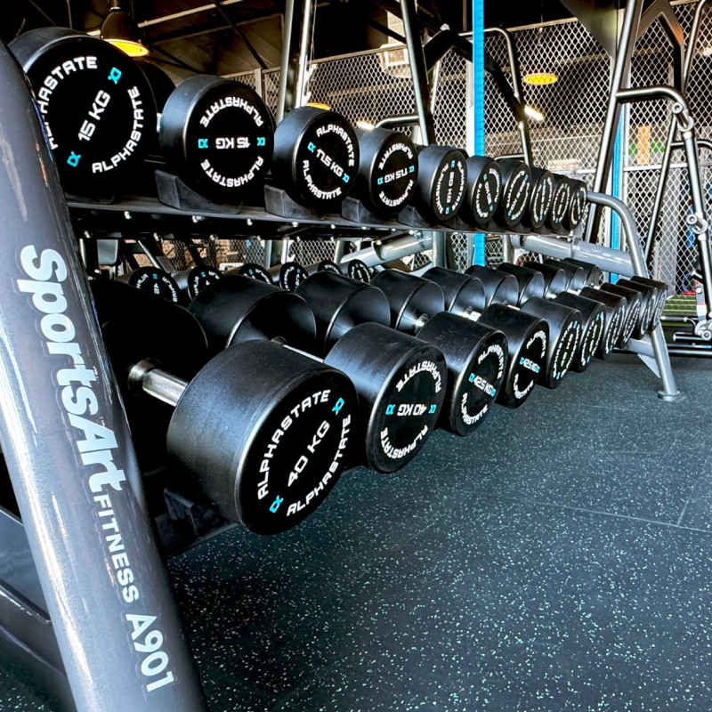 Round PU Rubber Dumbbell Set (2.5-30kg)