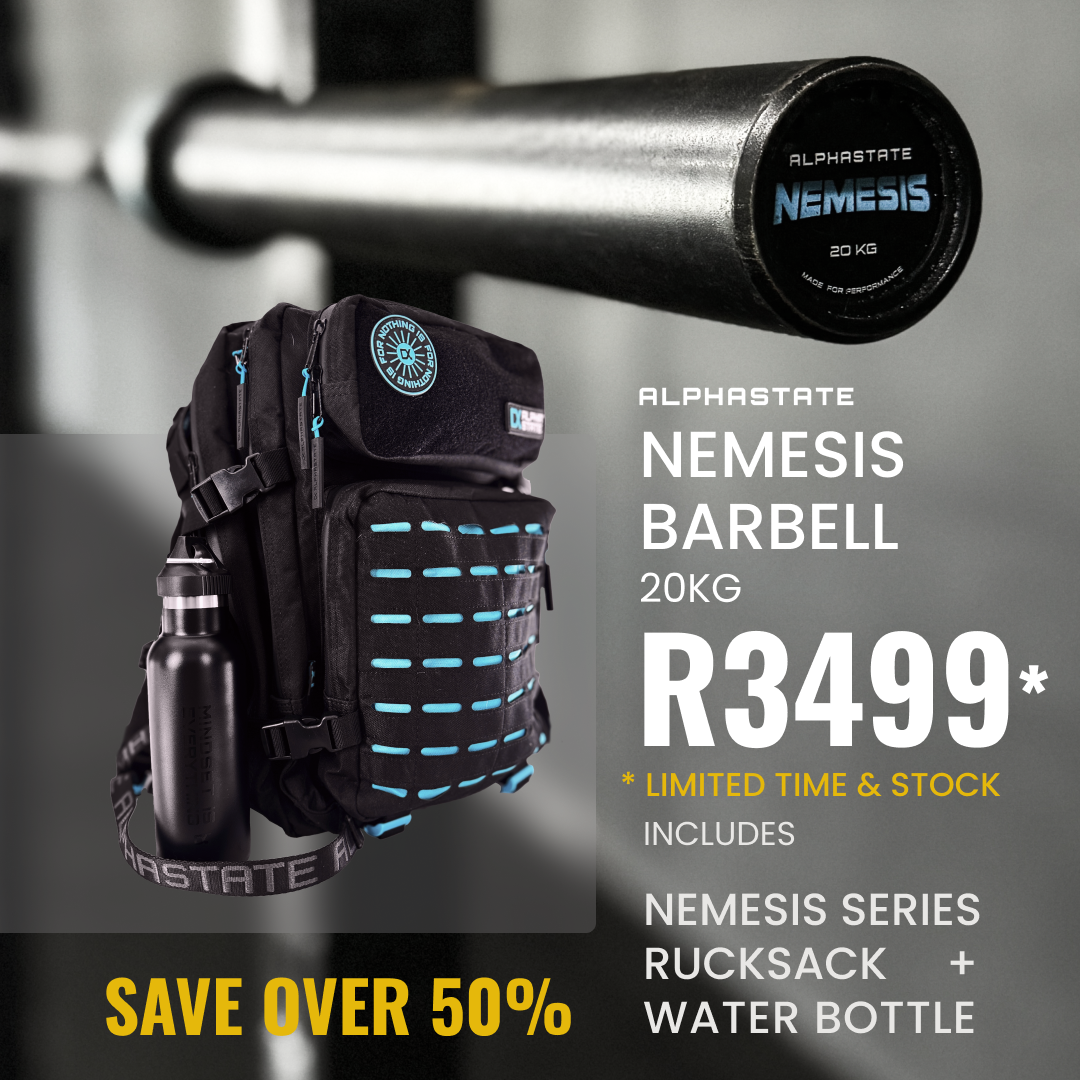 Nemesis Series Combo | Barbell + Rucksack + Water Bottle