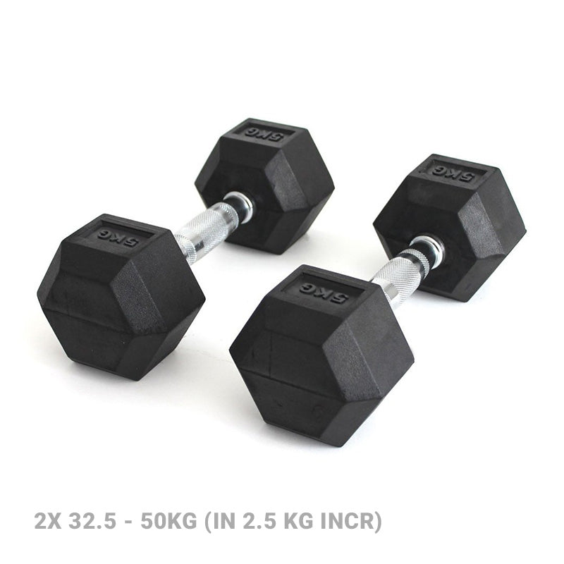 AlphaState Hexagon Dumbbell Set (32.5-50kg) - Gym Concepts